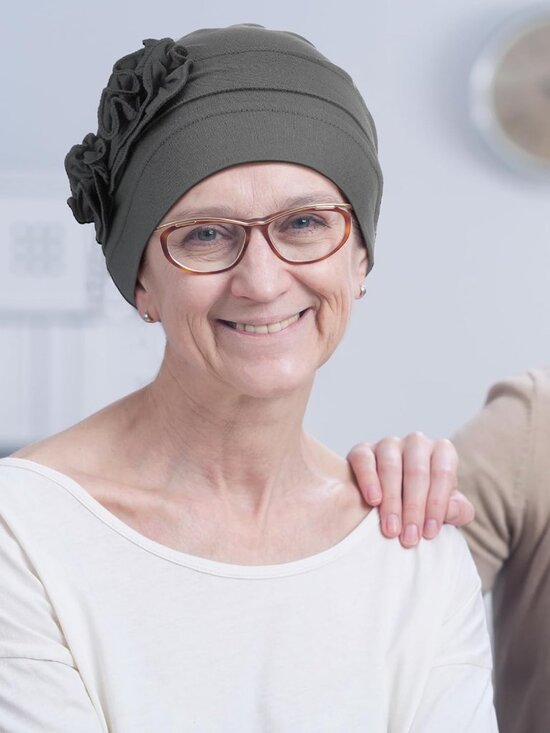 6 Pcs Soft Stretchy Chemo Headwear Turbans for Women - Solid Beanie & Flower main image 5